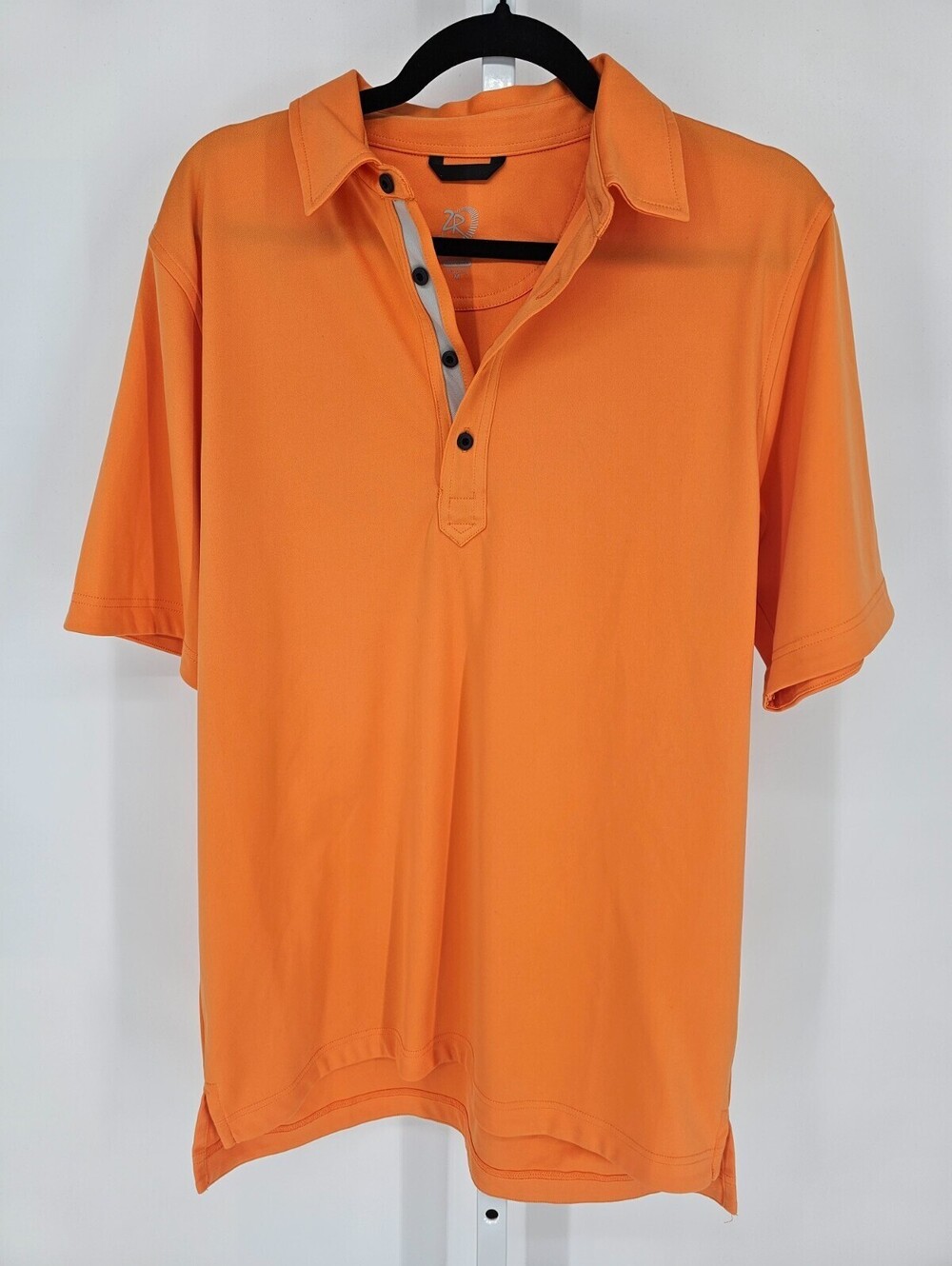Zero Restriction Tour Series Mens Sz M Short Sleeve Polo Shirt Bright Orange